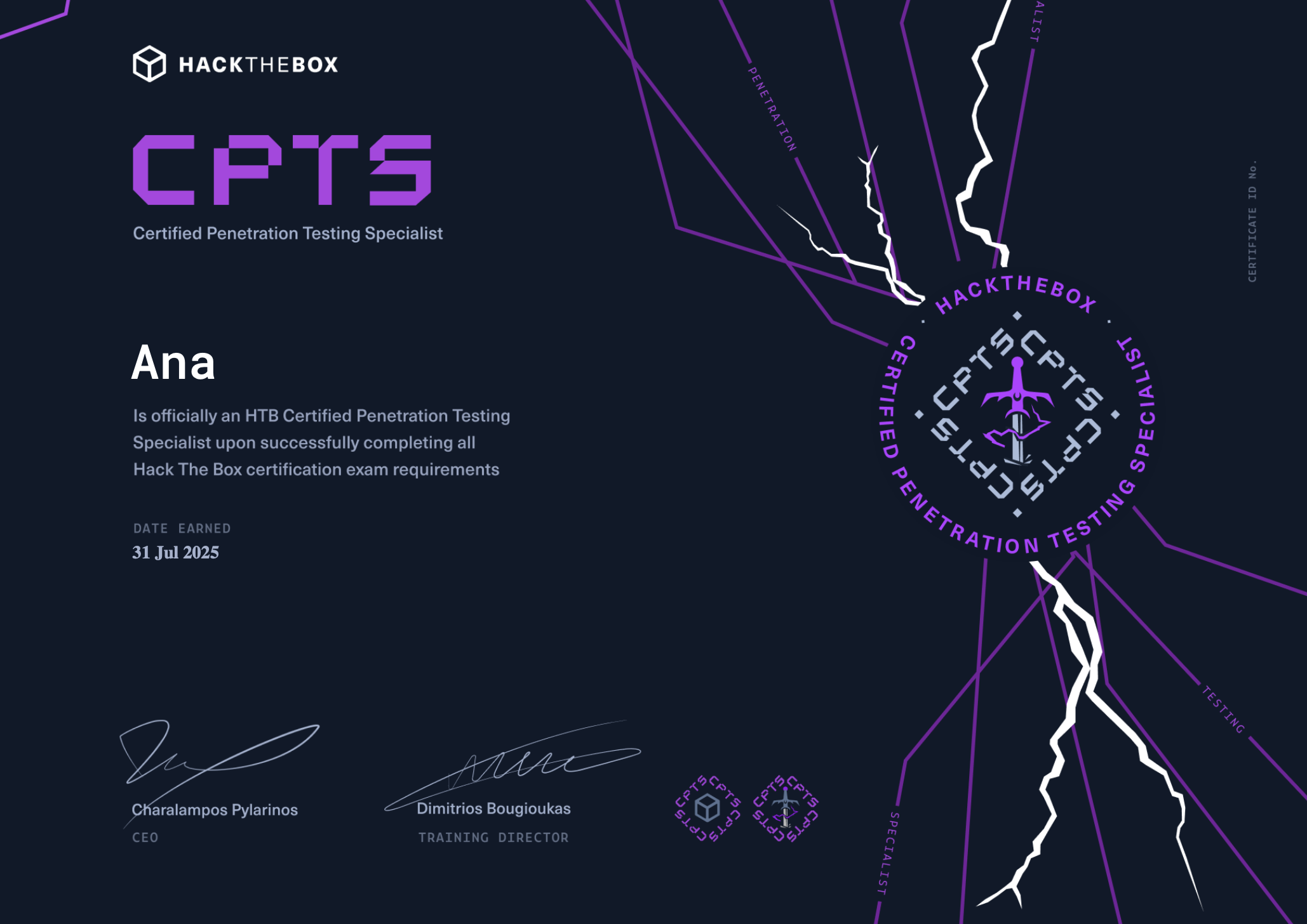 HTB CPTS Certification